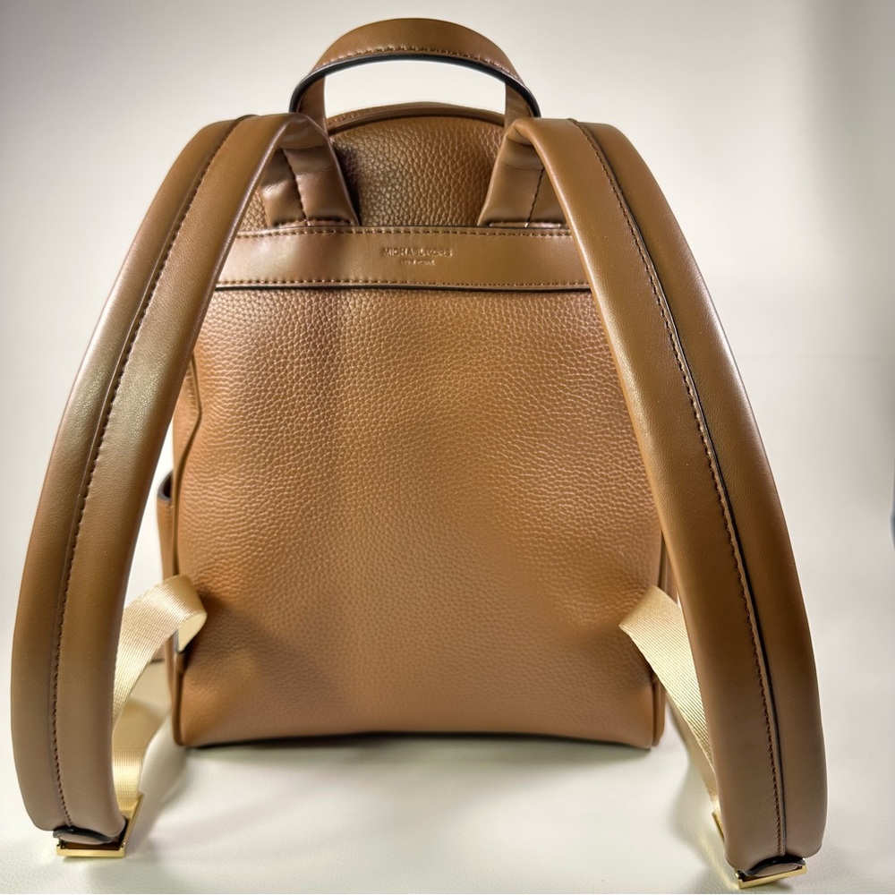 NEW Women’s MICHAEL Michael Kors Bex Medium Leather Backpack Brown - Picture 3 of 14